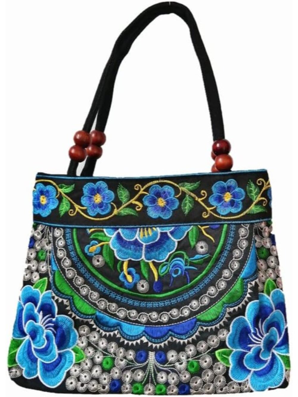 Embroidered Women Floral Handbags Embroidery Purse Vintage Hobo Tote Bag Ethnic